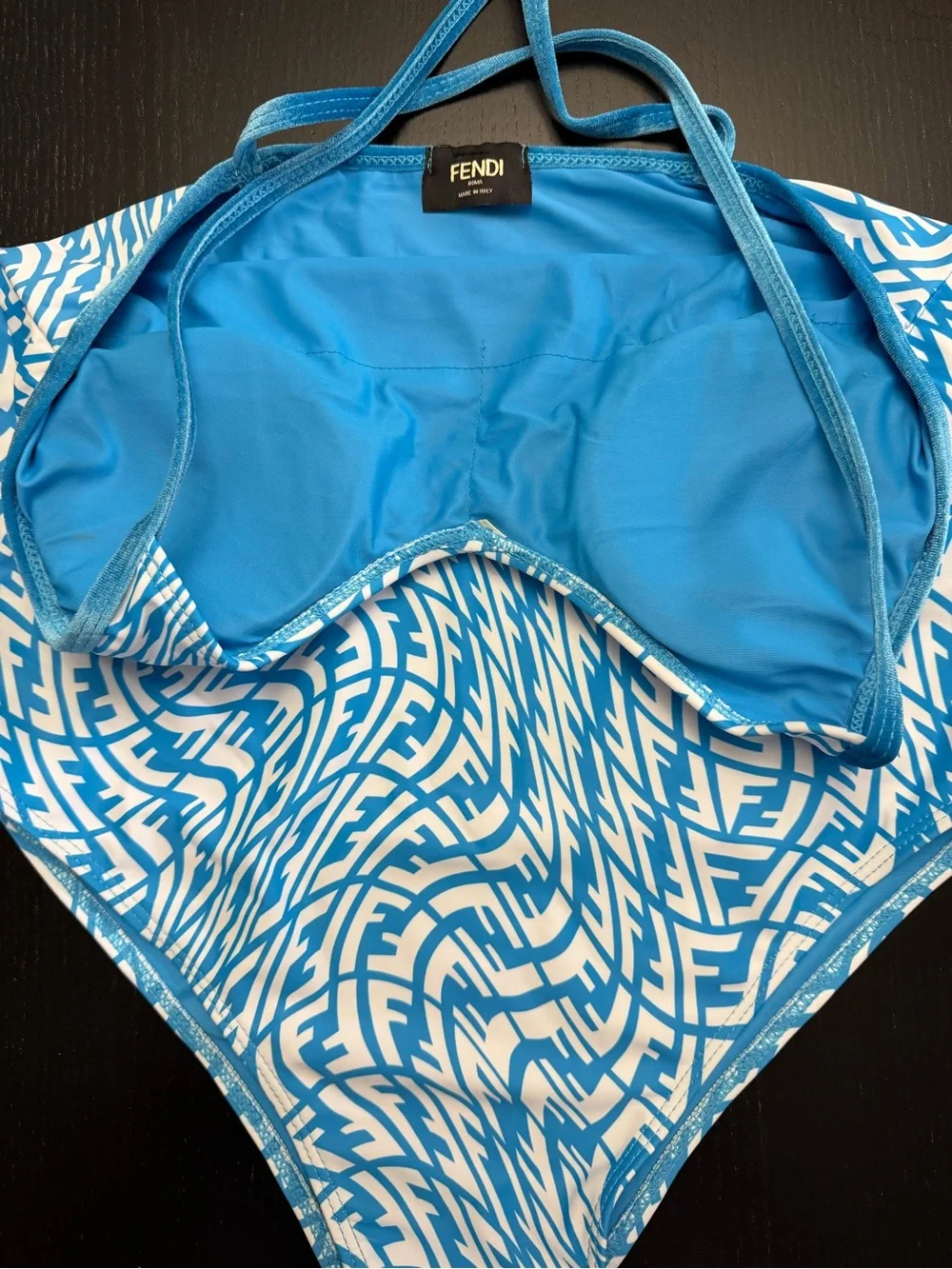 Fendi light blue bathing suit NWOT
